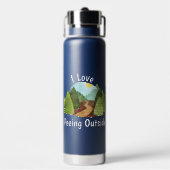 子供の水瓶外でピューするのが大好き ウォーターボトル (背面)