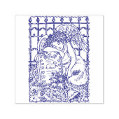 子供の泣く守護天使、墓地、喪 セルフインキングスタンプ (デザイン)