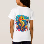 🐠 子供の海洋探検のためのタツノオトシゴの誕生日ギフト Tシャツ (裏面)