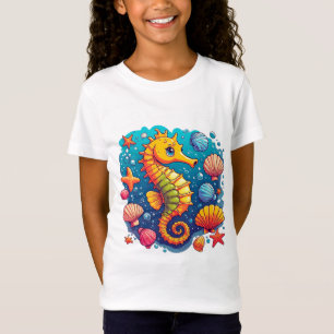 🐠 子供の海洋探検のためのタツノオトシゴの誕生日ギフト Tシャツ