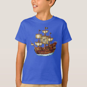 子供の海賊船の航海のなTシャツ Tシャツ