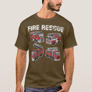 子供の消防救助消防車トラック消防士ホレフィ Tシャツ