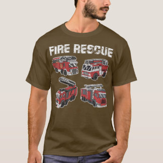 子供の消防救助消防車トラック消防士ホレフィ Tシャツ