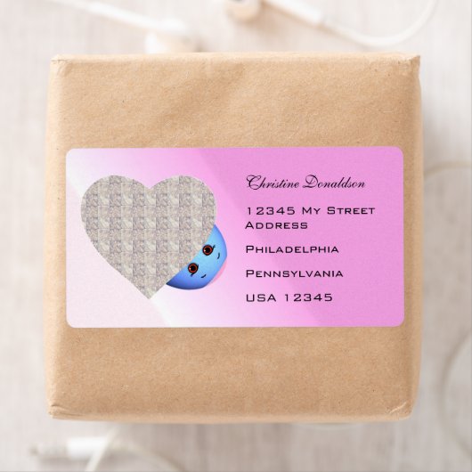 子供の漫画のイースターハート ラベル (インサイチュ)