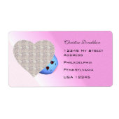 子供の漫画のイースターハート ラベル (正面)