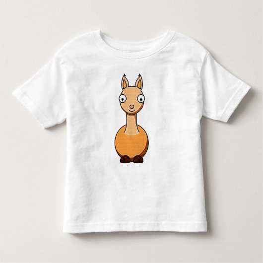 子供の漫画のラマのTシャツ トドラーTシャツ (正面)