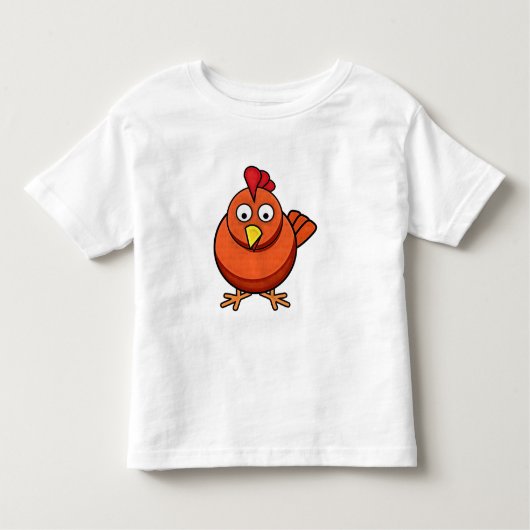 子供の漫画の鶏のTシャツ トドラーTシャツ (正面)