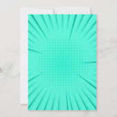 子供の漫画の1歳の誕生日パーティー 招待状 (裏面)