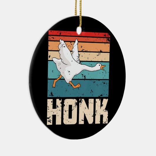 子供の無題のガチョウHONKゲーマー セラミックオーナメント (右)