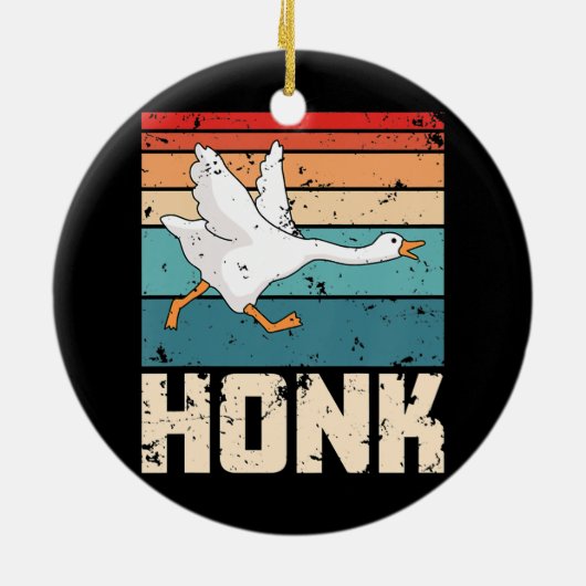 子供の無題のガチョウHONKゲーマー セラミックオーナメント (裏面)