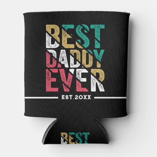 子供の父親へのギフトモダンタイポグラフィクーラーボックス 缶クーラー (正面)