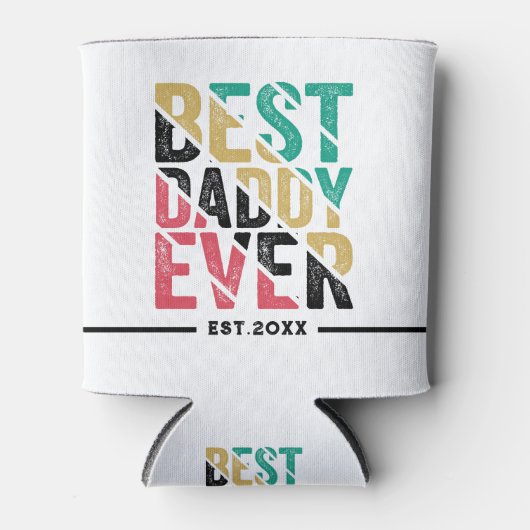 子供の父親への贈り物モダンタイポグラフィ 缶クーラー (正面)