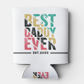 子供の父親への贈り物モダンタイポグラフィ 缶クーラー (裏面)