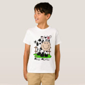 子供の牛女の子 Tシャツ (正面フル)