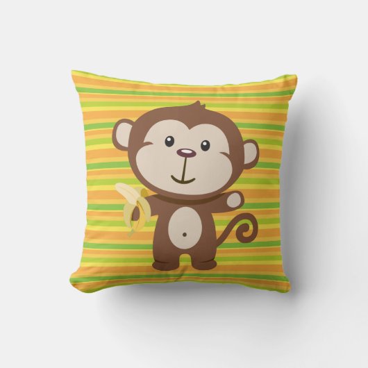 子供の猿の等級綿の装飾用クッション クッション (正面)