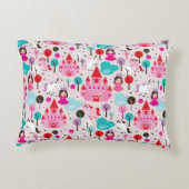 子供の王女の城およびユニコーン アクセントクッション (裏面)