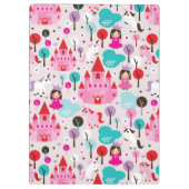 子供の王女の城およびユニコーン クリップボード (裏面)