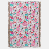 子供の王女の城およびユニコーン スローブランケット (正面縦)