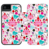 子供の王女の城およびユニコーン INCIPIO iPhoneウォレットケース (フォリオ Open)