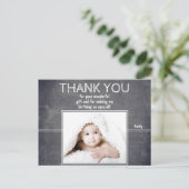 子供の現代的な誕生日お礼写真ポストカード ポストカード (スタンド正面)