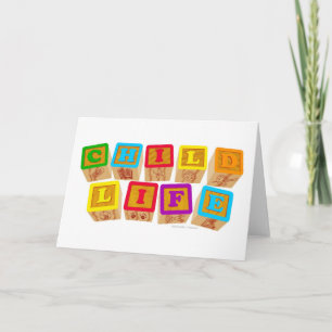 子供の生命"ブロック" Notecards カード