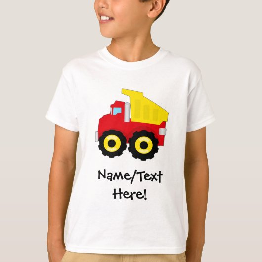 子供の男の子の建築Dumptruck Tシャツ (正面)