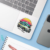 子供の男の子は極端な冒険をレース。日本車jdm シール (ノートパソコンとiPhone)