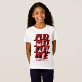 子供の白い赤いジェームスDoreのTシャツの女の子 Tシャツ (正面フル)