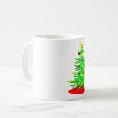 子供の白くまサンタが付いている一流のクリスマスのマグ コーヒーマグカップ (正面左)
