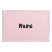 子供の祈りの言葉のピンクの灰色の枕カバー 枕カバー (裏面)