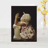 子供の祈りの言葉の挨拶状 カード (黄色い花)