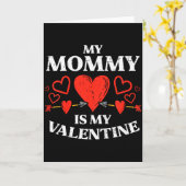 子供の私のママは私のバレンタイン 赤ちゃん男子バレンタインズ カード (黄色い花)