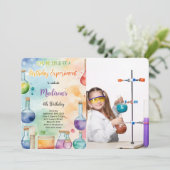 子供の科学の誕生日パーティーの写真 招待状 (スタンド正面)