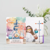 子供の科学の誕生日写真 招待状 (スタンド正面)