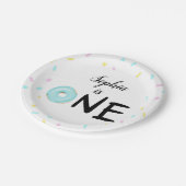 子供の第1誕生日ドーナツパーティー ペーパープレート (アングル)