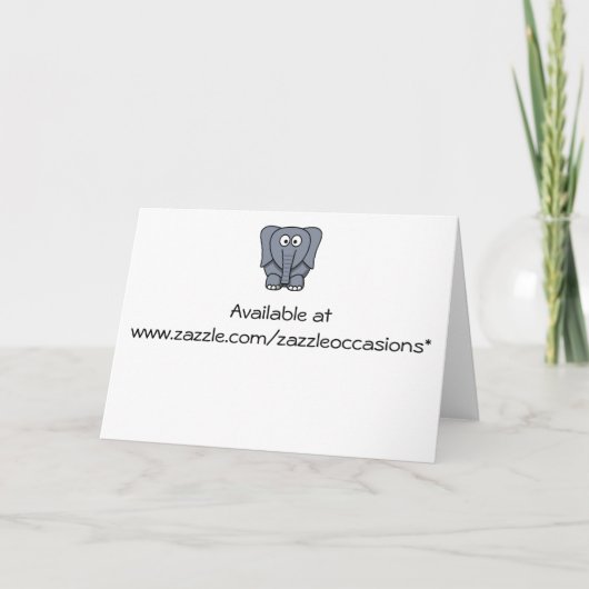 子供の第3誕生日のパーティの招待状のジャングル動物 招待状 (裏面)