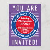 子供の第6回の誕生日パーティーへの招待 インビテーションポストカード (正面)