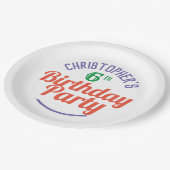 子供の第6誕生日紙プレート ペーパープレート (アングル)