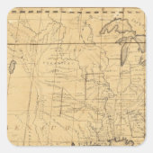 子供の米国の地図 スクエアシール (正面)