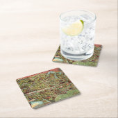 子供の米国の地図 スクエアペーパーコースター (インサイチュ)