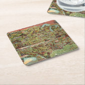 子供の米国の地図 スクエアペーパーコースター (アングル)