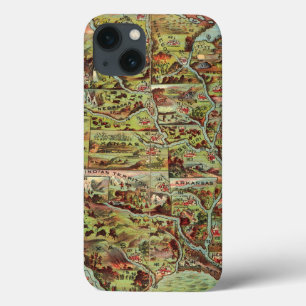 子供の米国の地図 iPhone 13ケース
