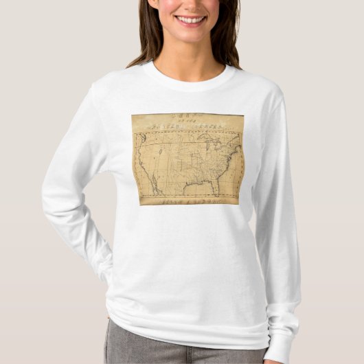 子供の米国の地図 Tシャツ (正面)