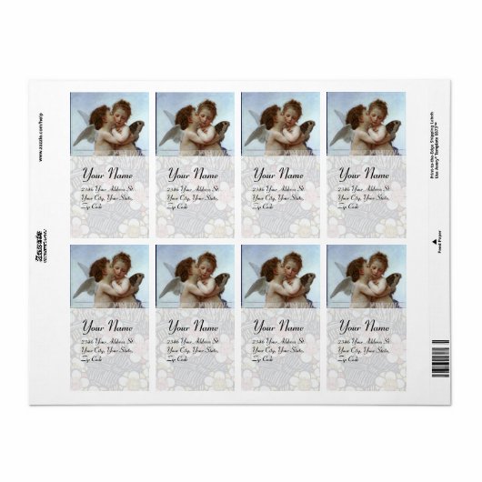 子供の結婚披露宴としてのアモールとサイケ ラベル (フルシート)