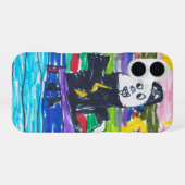 子供の絵の形見の絵または写真 iPhone 16ケース (裏面横)