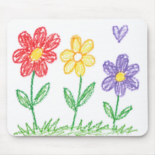 子供の絵をアップロードしてお子様の作品を マウスパッド (正面)