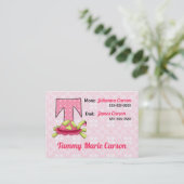 子供の緊急情報カードMonogram T コーリングカード (スタンド正面)