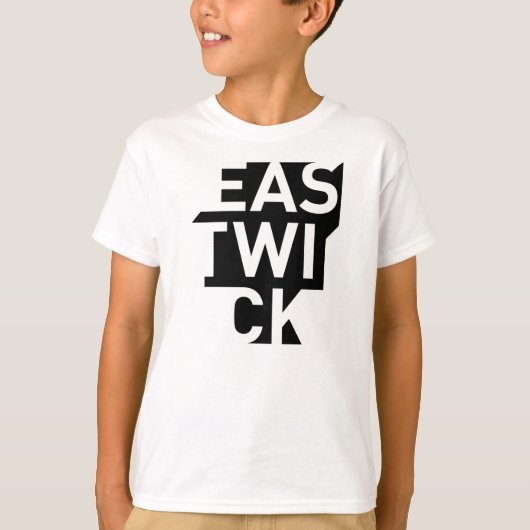 子供の緑黒いロゴのティー Tシャツ (正面)