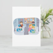 子供の縫物教室 楽しい工作と学習 招待状 (スタンド正面)