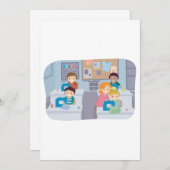 子供の縫物教室 楽しい工作と学習 招待状 (正面/裏面)